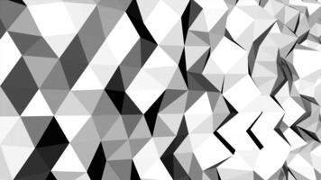 abstract folded triangle surface design, sculptural monochrome triangle with sharp edges video