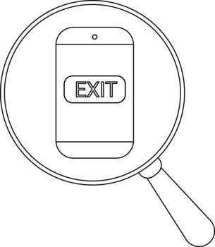 un aumentador vaso se enfoca en un firmar leyendo salida vector