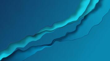 abstrakt blå böjd vågor bakgrund för teknologi design och modern projekt hög upplösning animering video