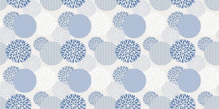 blanco y azul resumen asiático sin costura modelo. geométrico ornamento en nube bailarín fondo, color de el año 2026. textura para textil, póster, bandera, saludo tarjeta vector