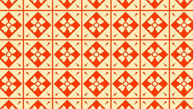 mínimo rojo retro loseta repetir con simétrico micro formas para patrones, carteles y plantillas vector