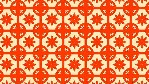 geométrico naranja loseta modelo con repitiendo ornamental formas para textil, papelería y superficie diseño vector