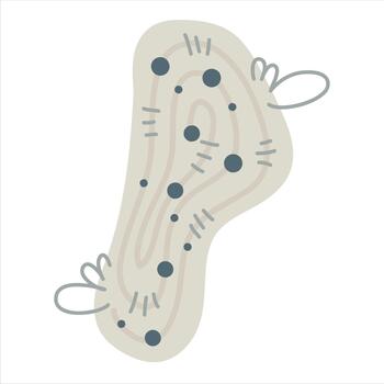 A fun abstract artwork with rounded shapes and soft lines. Creativity and playful minimalism. vector