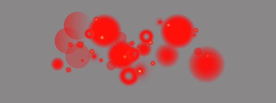 Red bokeh background with glowing particles and soft sparkle effects creating warm atmospheric light with elegant blur and dreamy red gradient circles vector