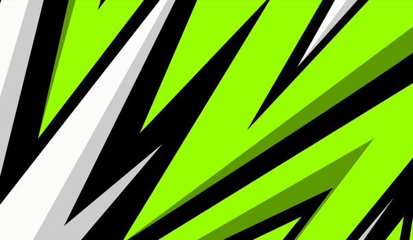 Neon green abstract background with sharp angular stripes, suitable for sports graphics and dynamic gaming designs. vector