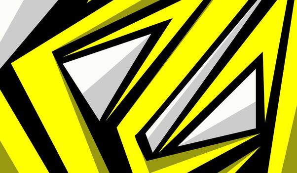 Yellow and black angular abstract background, designed for competitive sports branding and dynamic e-sports layouts. vector