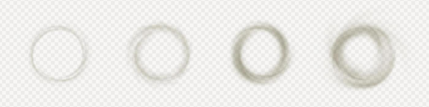 Smoke swirl mixes with wind flow shaping white air ring in fast circular motion. Clean vortex spin curves through abstract space forming cool turbine splash. Purification suction graphic design vector