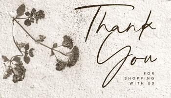 Thank You Card with Recycled Paper Theme template