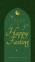 Thank You and Happy Fasting Ramadhan Card template
