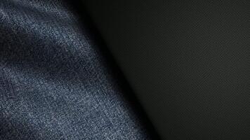 premie företag bakgrund tillverkad med indigo denim textur vågor rör på sig lugnt tvärs över de ram och alstrande en hög slutet textil- inspirerad abstrakt rörelse design för branding video