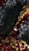 snabb rör på sig framåt- ström av glansig färgad kuber formning en dynamisk abstrakt bakgrund förbättrad förbi skiktad dimensionalitet slät gradienter och energisk sammansättning video