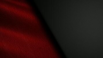Exclusive business background utilizing red leather texture waves revealing glossy flowing patterns that form a bold luxurious motion surface ideal for upscale visual branding video