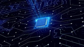 Schaltkreis Diagramm des Computers CPU-Chip video