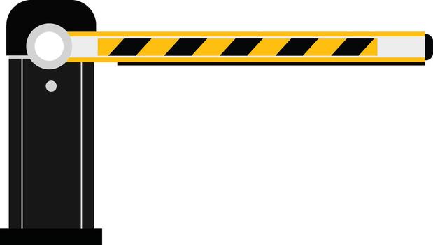 Automated caution gate barrier image vector