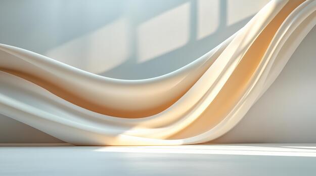 3d rendering of a white wall with a large window photo