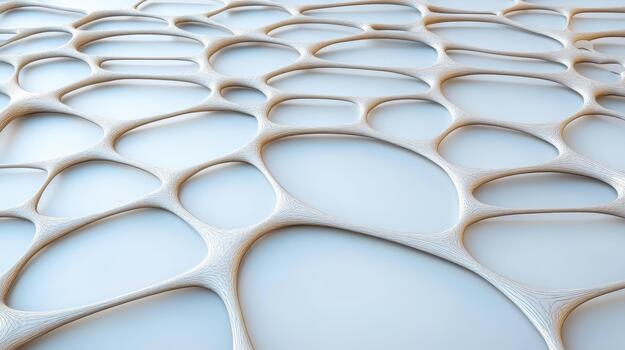 A 3d rendering of a white surface with many different shapes photo