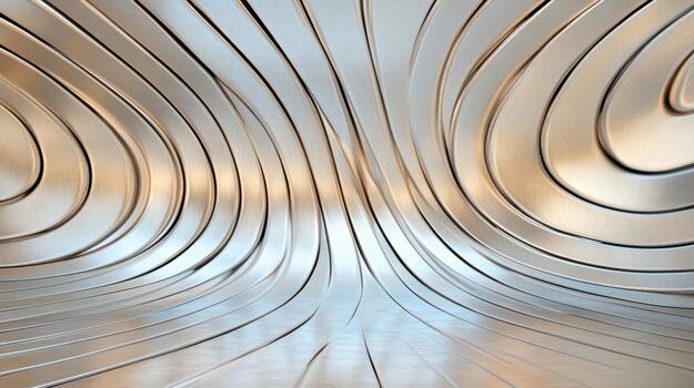 A metal wall with a circular pattern photo