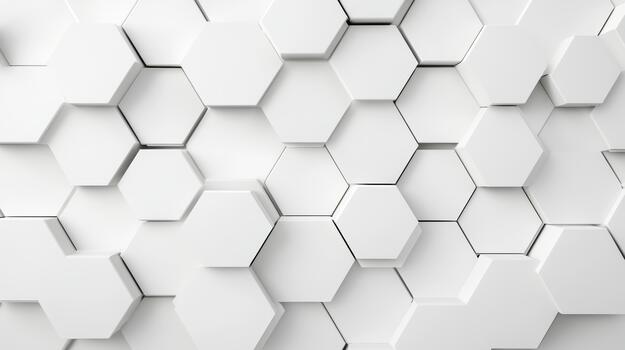 blanco hexagonal antecedentes con muchos diferente formas foto