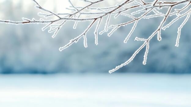 invierno antecedentes con escarchado ramas y arboles foto