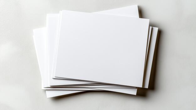 un apilar de blanco blanco papel en un blanco superficie foto