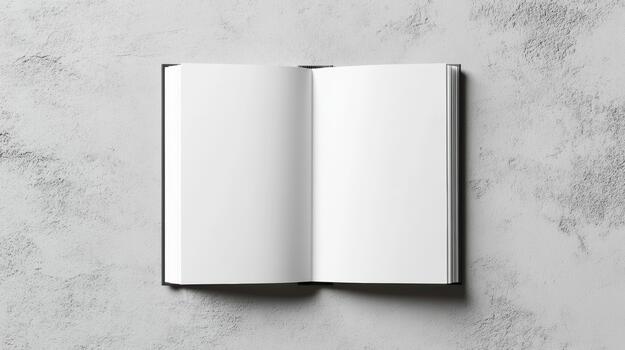 Blank white notebook on a white background photo