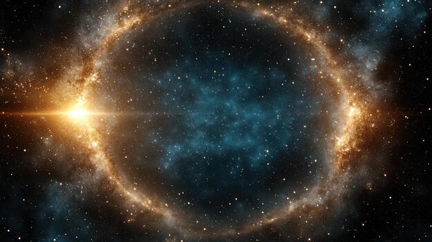 el anillo de fuego en espacio foto