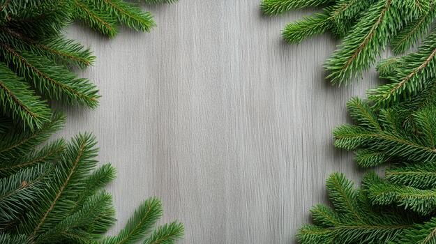 Navidad árbol ramas en un de madera superficie foto