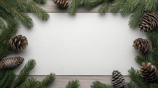 Navidad árbol ramas y conos en de madera antecedentes foto