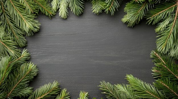 Navidad árbol ramas en un negro antecedentes foto