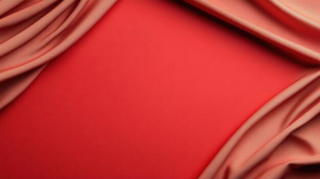 Red fabric background with a red curtain photo