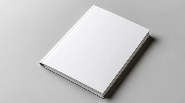 Blank book on a white background photo