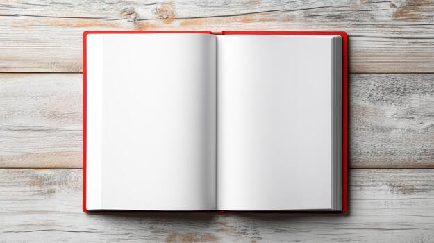 Open book on wooden background photo