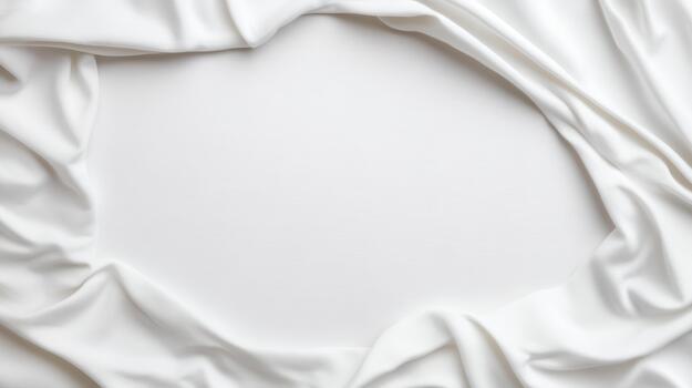 White silk fabric background with a circle shape photo