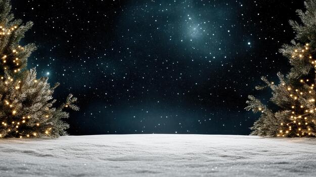 Navidad antecedentes con arboles y nieve foto