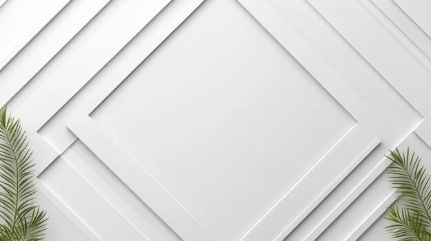 White background with a tree and a diamond shape photo