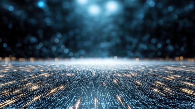 A digital background with lights and dots photo