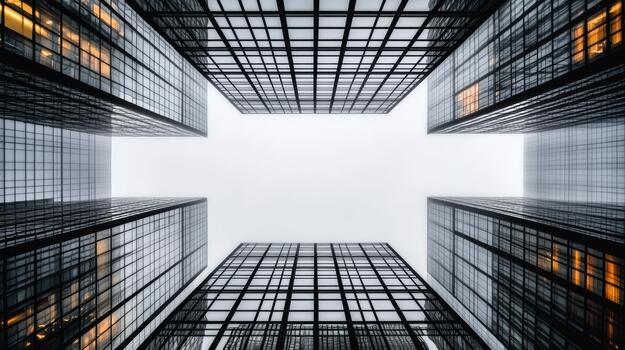 The view from the top of a skyscraper building photo