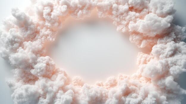 A circle of clouds in the sky photo