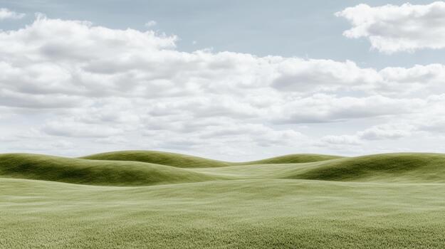 A grassy field with clouds in the sky photo