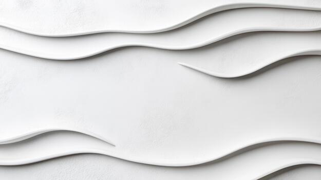 blanco pared con curvo líneas y olas foto
