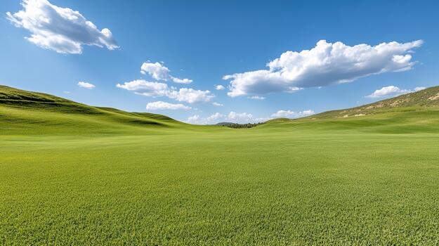 A man flying a kite in a field of green grass photo
