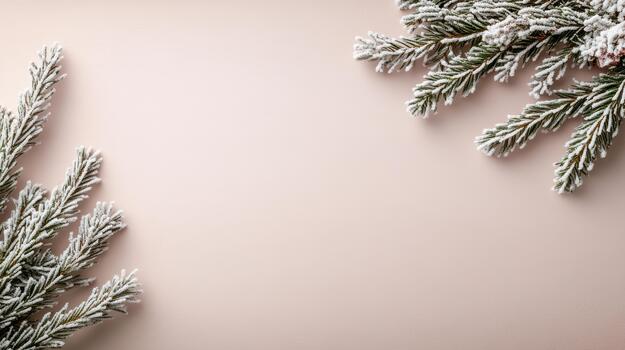 Navidad árbol ramas en un rosado antecedentes foto