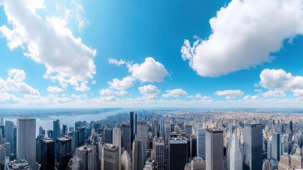 A view of new york city from the top of a building photo