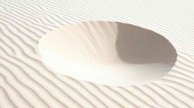 A hole in the sand with a white object in it photo