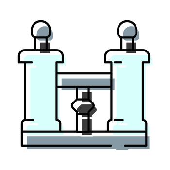 material de tensión pruebas máquina ejecutando estrés análisis vector