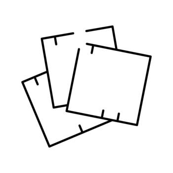 Stack of memo sticky notes line art icon vector