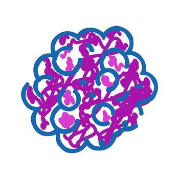 Abstract brain doodle representing complex thoughts and ideas vector