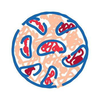 resumen Pizza dibujo con minimalista Escribiendo estilo vector