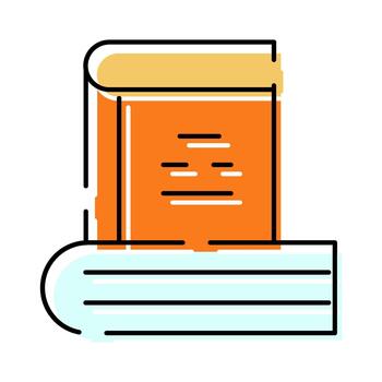 apilado libros icono representando conocimiento y aprendizaje vector