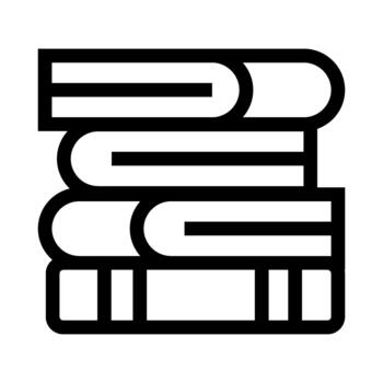 apilar de libros línea icono representando educación y conocimiento vector